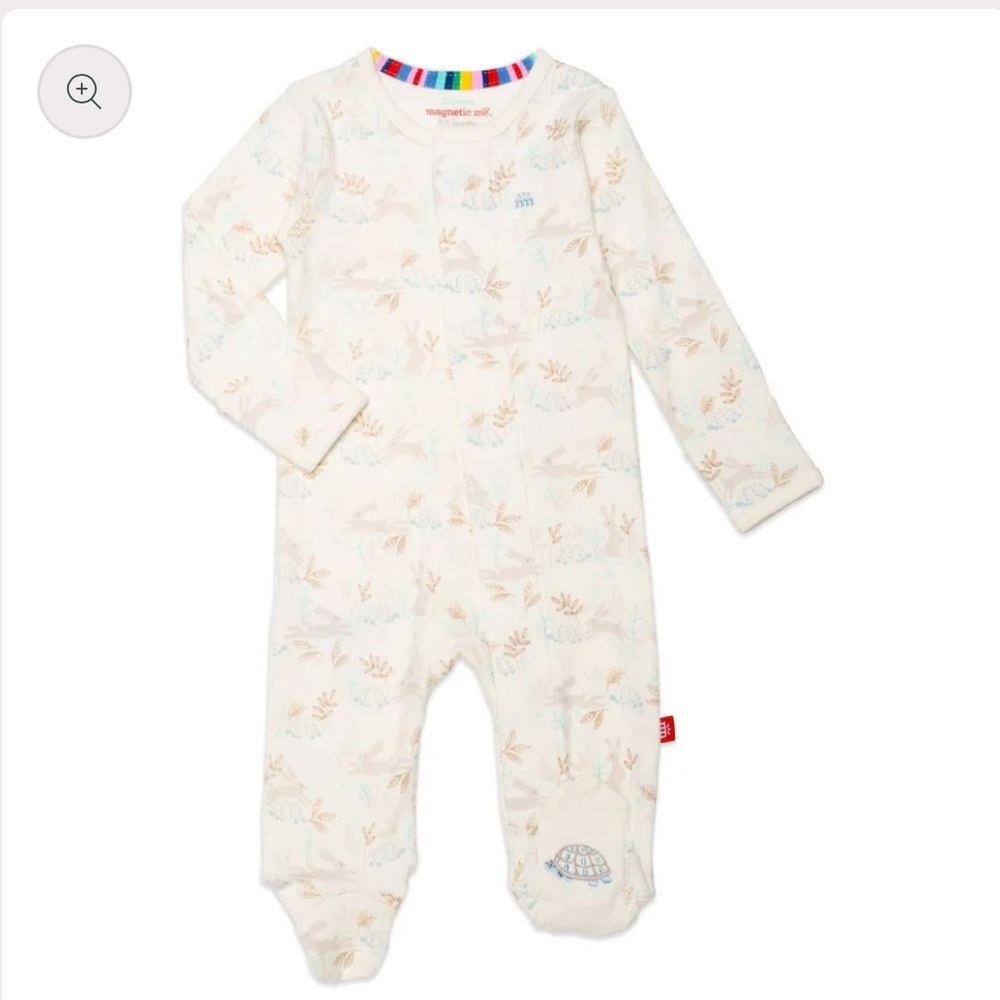 Magnetic Me Organic Cotton Tortoise and Hare Footie 0-3 Months